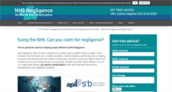 Desktop Screenshot of nhsnegligence.co.uk